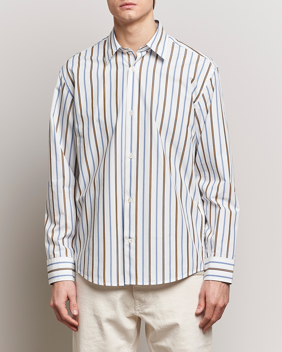 Homme | Chemises Décontractées | NN07 | Freddy Poplin Striped Shirt Multi