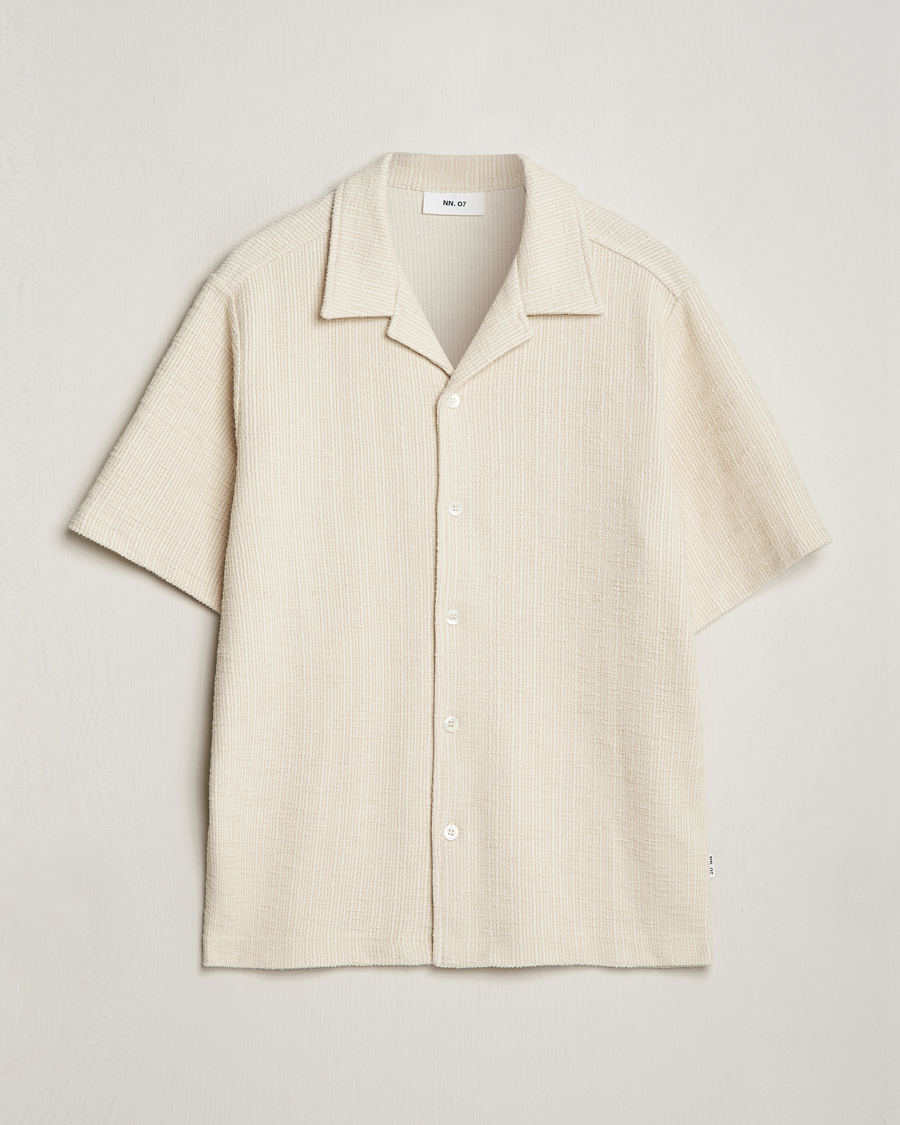 Homme | Chemises | NN07 | Julio Short Sleeve Shirt Ecru