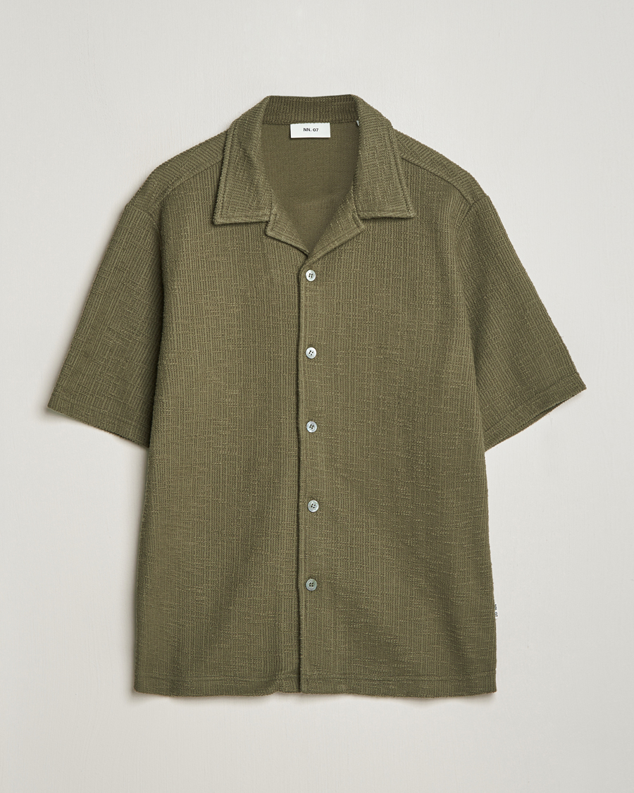 Homme | Chemises | NN07 | Julio Short Sleeve Shirt Capers Green