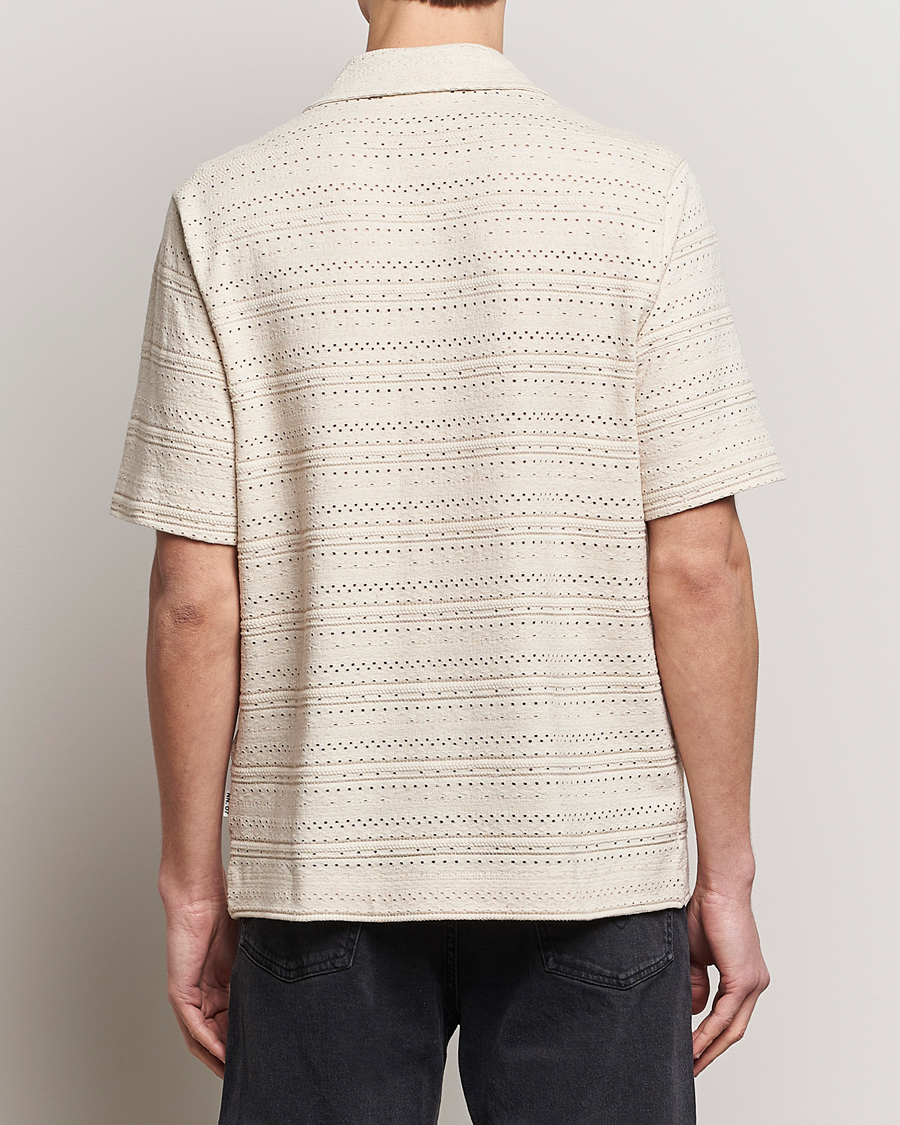 Homme | Chemises | NN07 | Julio Knitted Short Sleeve Shirt Ecru