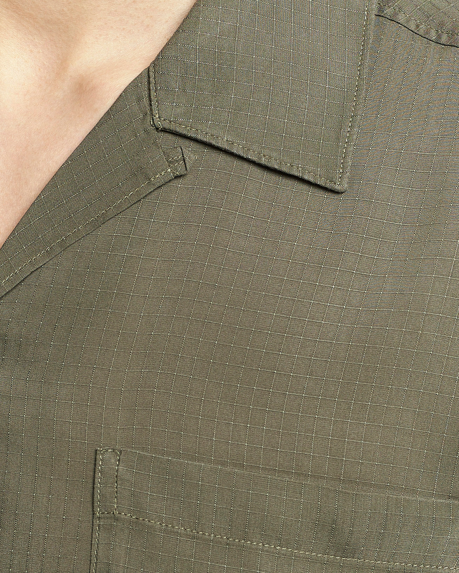 Homme | Chemises | NN07 | Julio Ripstop Short Sleeve Shirt Capers Green