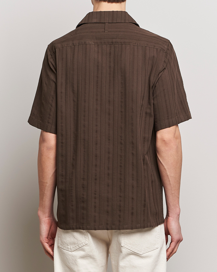 Homme | Chemises | NN07 | Julio Structured Short Sleeve Shirt Demitasse Brown