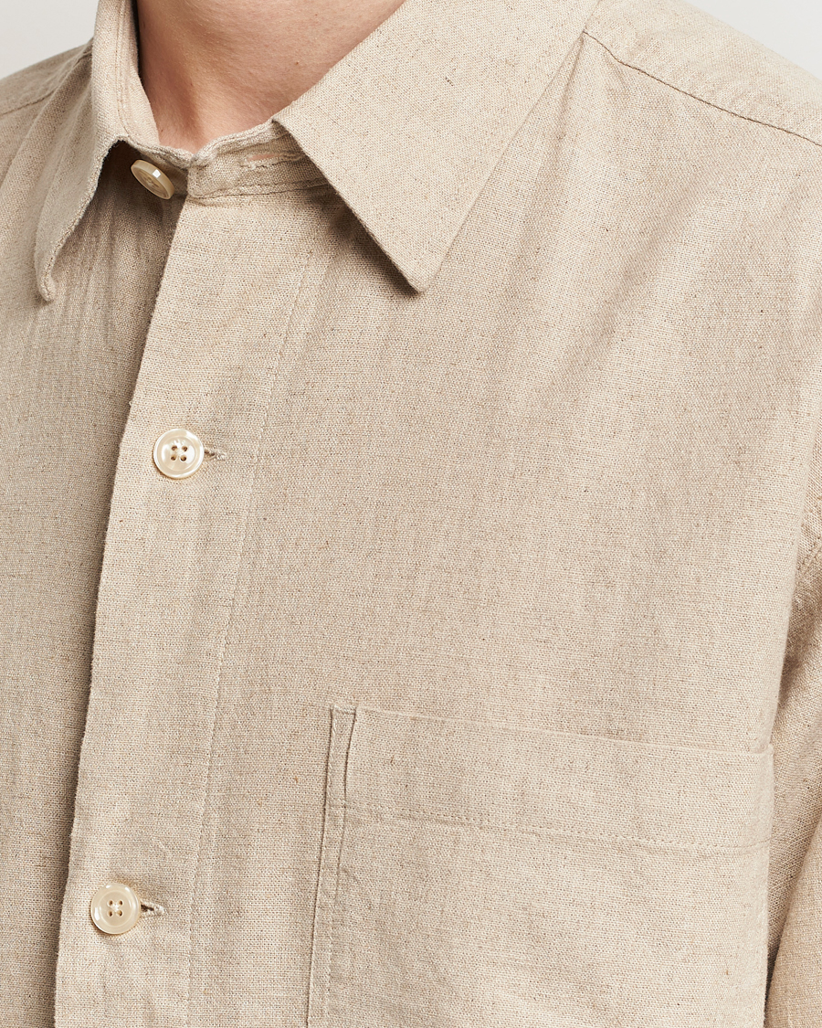 Homme | Chemises | NN07 | Adwin Linen Overshirt Oatmeal