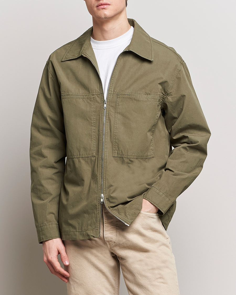 Homme | NN07 | NN07 | Isak Full Zip Shirt Jacket Capers Green