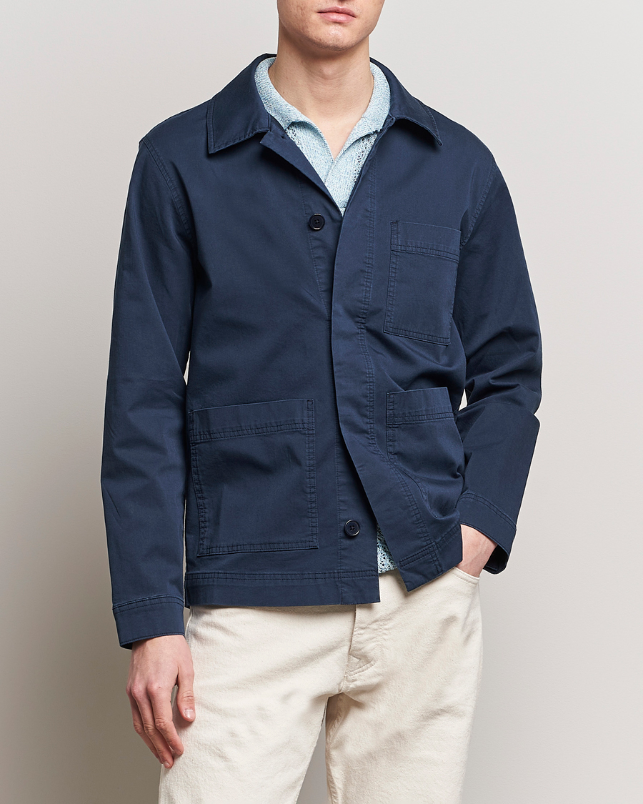 Homme | Chemises | NN07 | Olav Overshirt Navy Blue