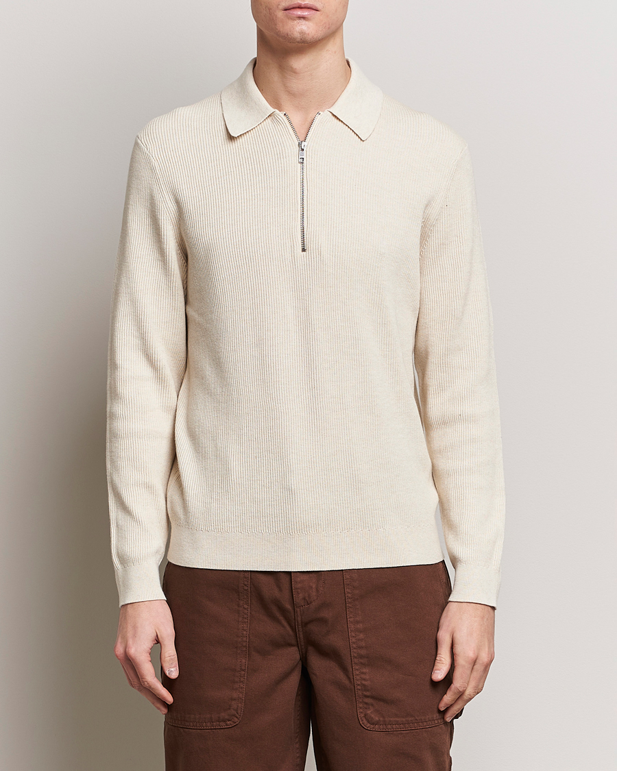 Homme | Pulls Et Tricots | NN07 | Hansie Knitted Half Zip Ecru