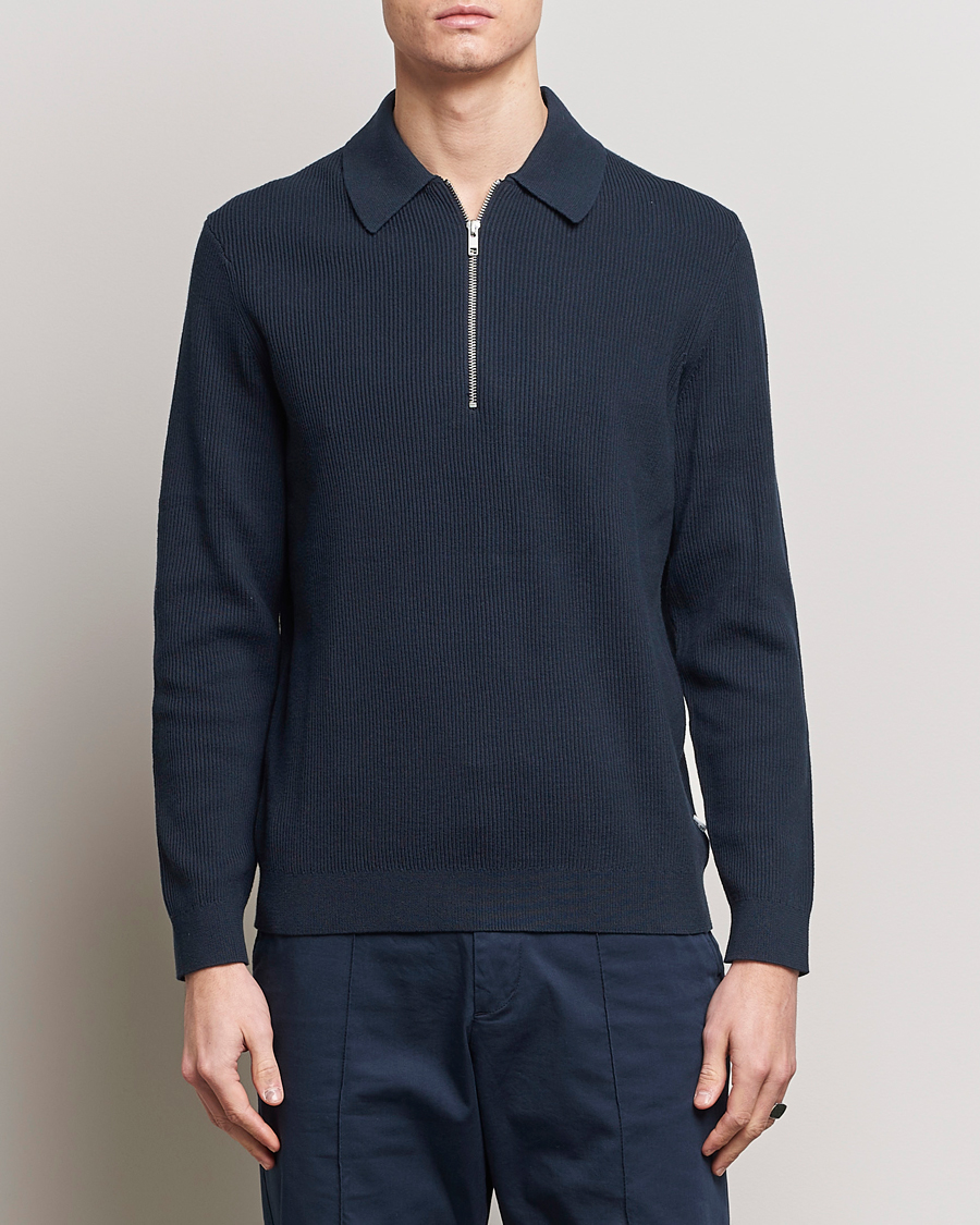 Homme | Pulls Et Tricots | NN07 | Hansie Knitted Half Zip Navy Blue