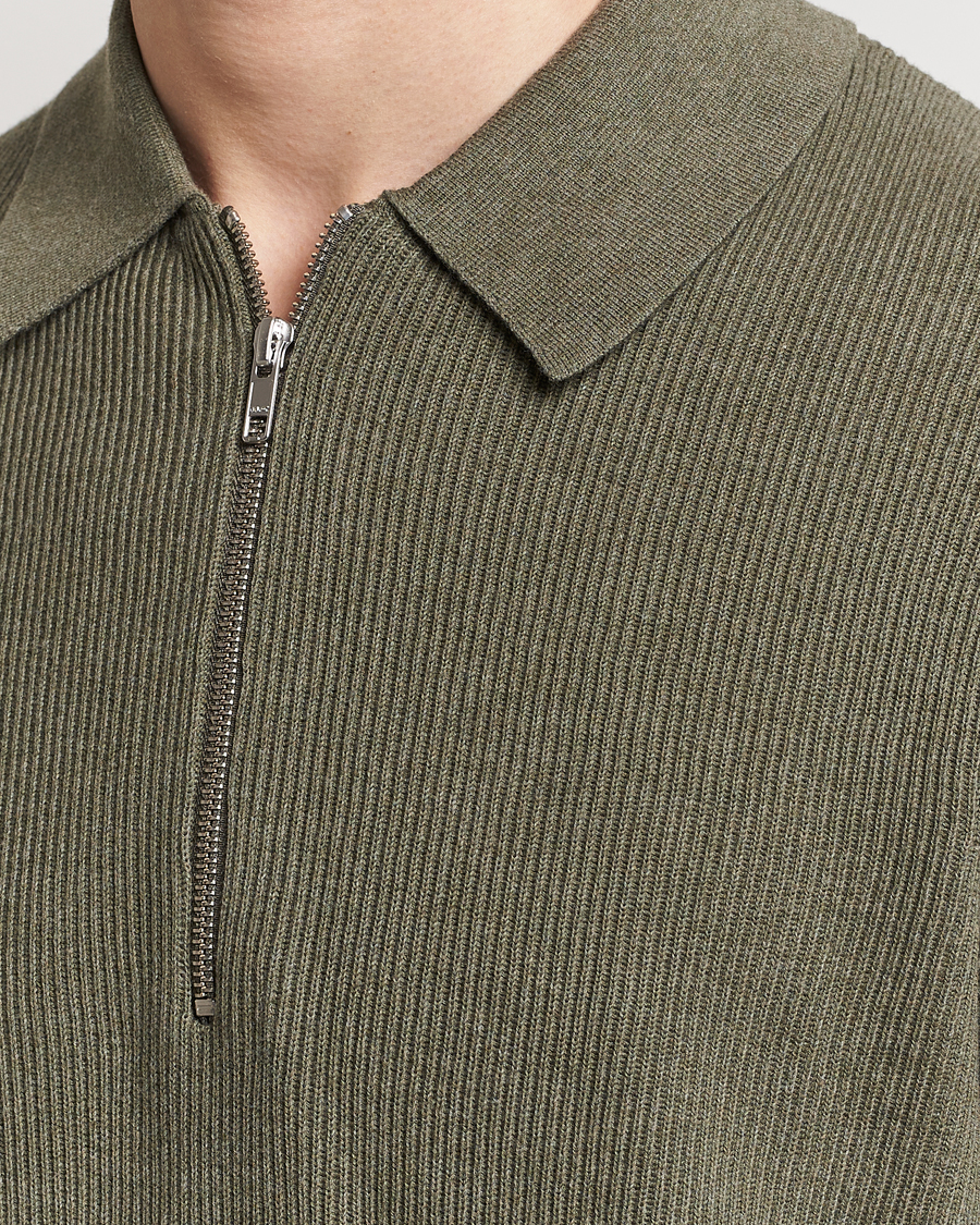 Homme | Pulls Et Tricots | NN07 | Hansie Knitted Half Zip Capers Green