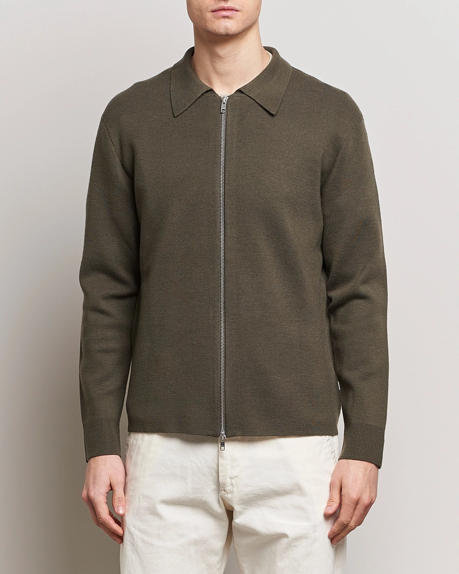 Homme | Soldes Vêtements | NN07 | Harald Full Zip Capers Green