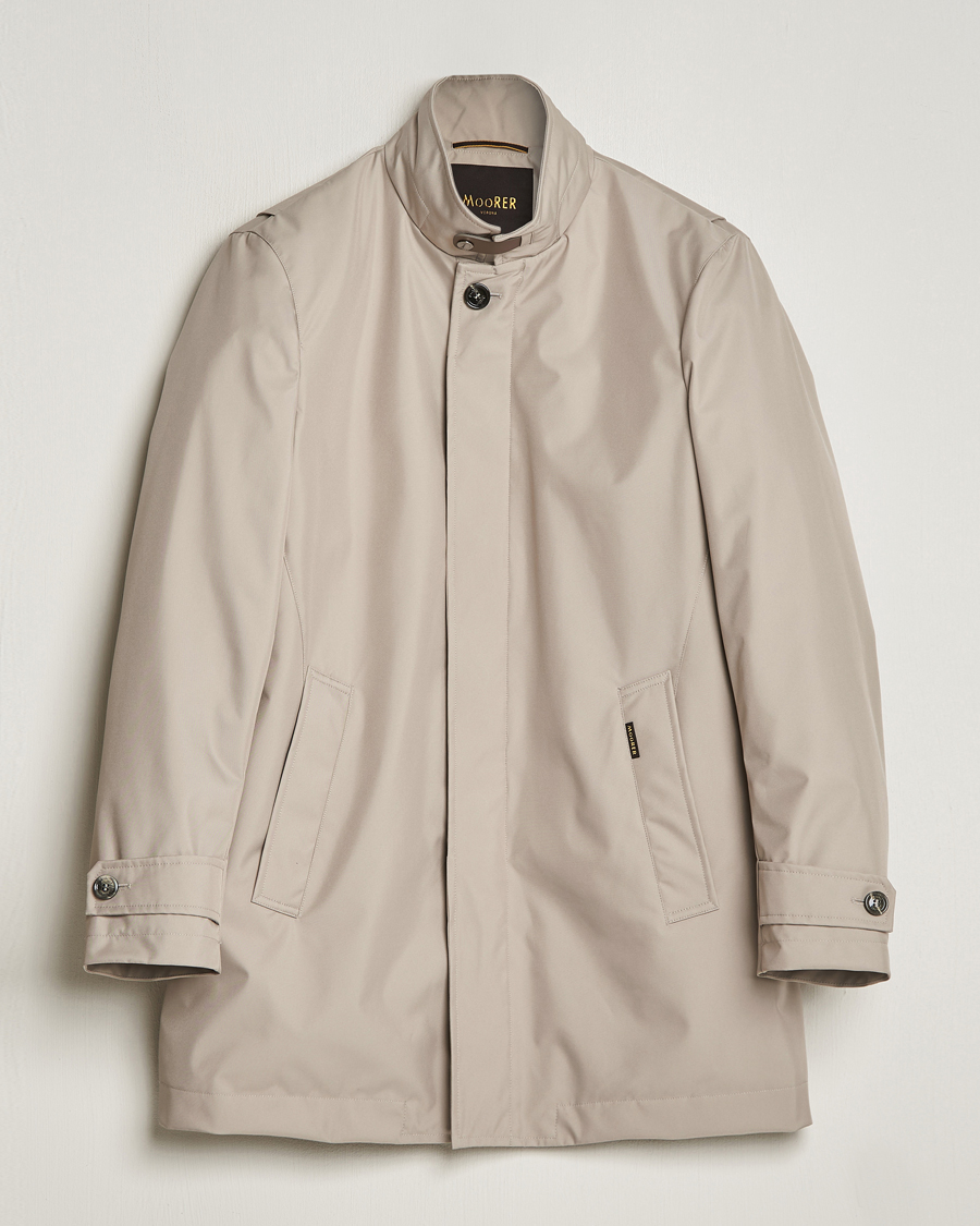 Homme | Manteaux Et Vestes | MooRER | Waterproof Car Coat Light Grey
