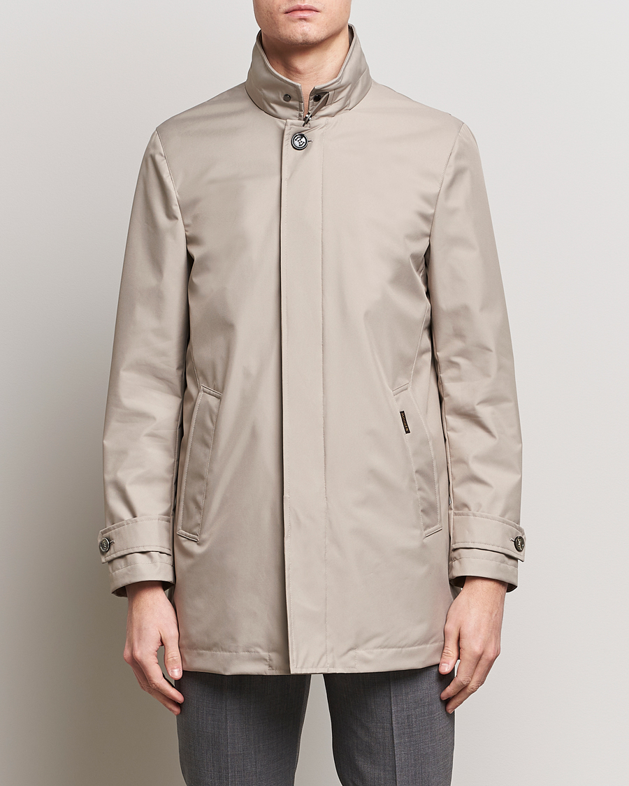 Homme | Manteaux Et Vestes | MooRER | Waterproof Car Coat Light Grey