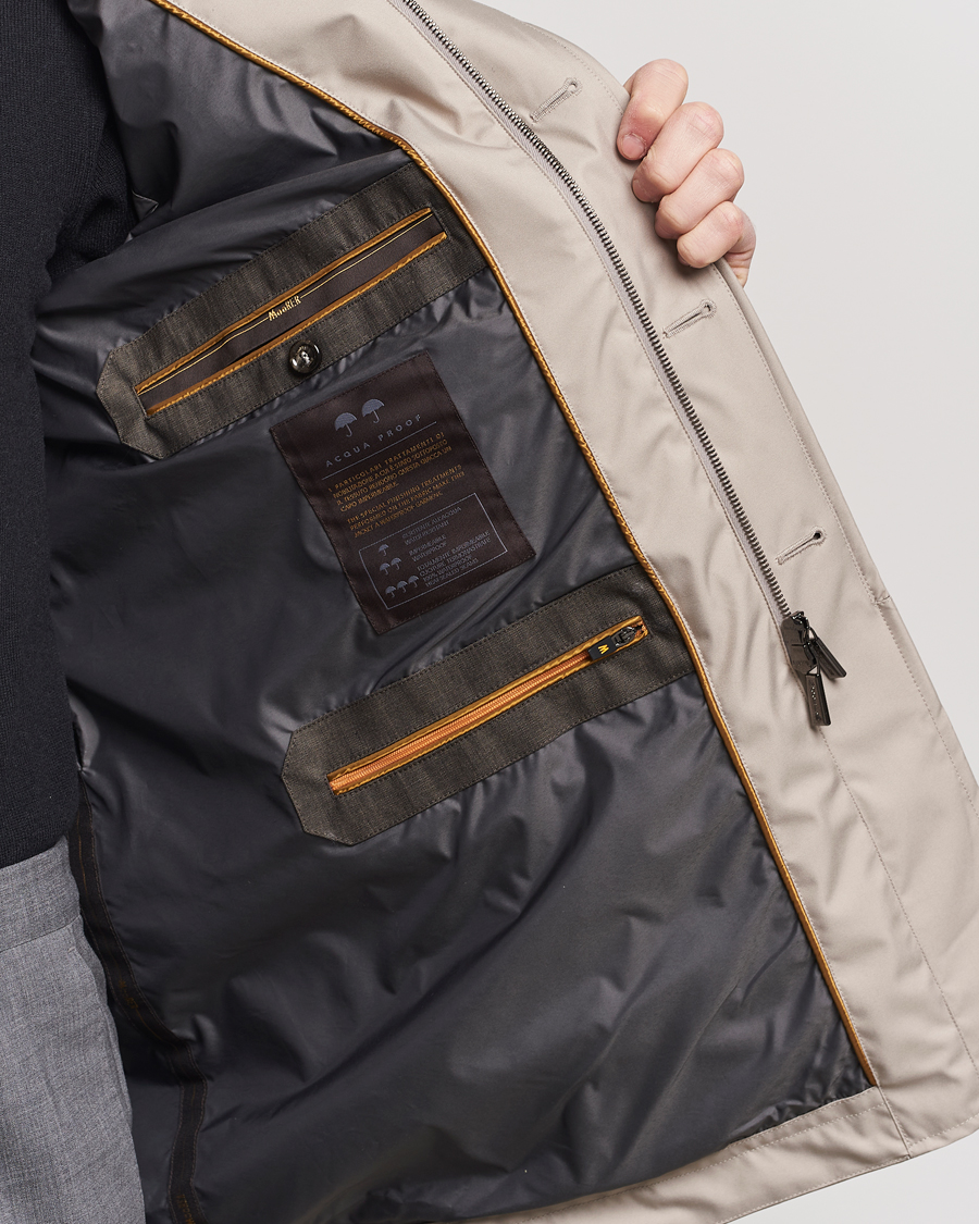 Homme | Manteaux Et Vestes | MooRER | Waterproof Car Coat Light Grey