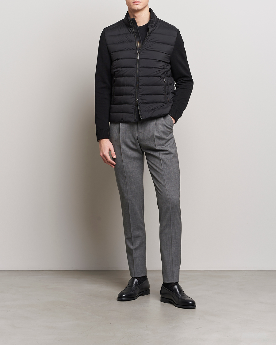 Homme | Manteaux Et Vestes | MooRER | Hybrid Padded Jacket Black