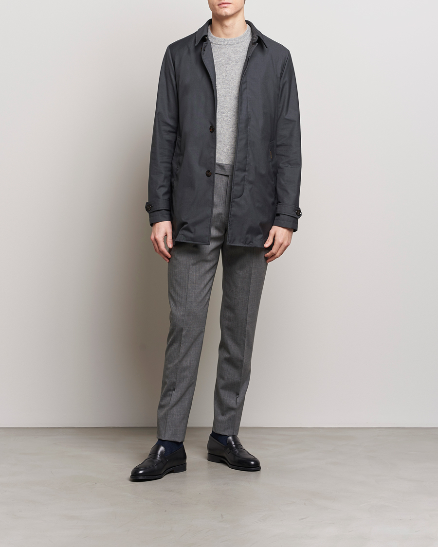 Homme | Manteaux Et Vestes | MooRER | Waterproof Detachable Liner Tech Coat Dark Grey