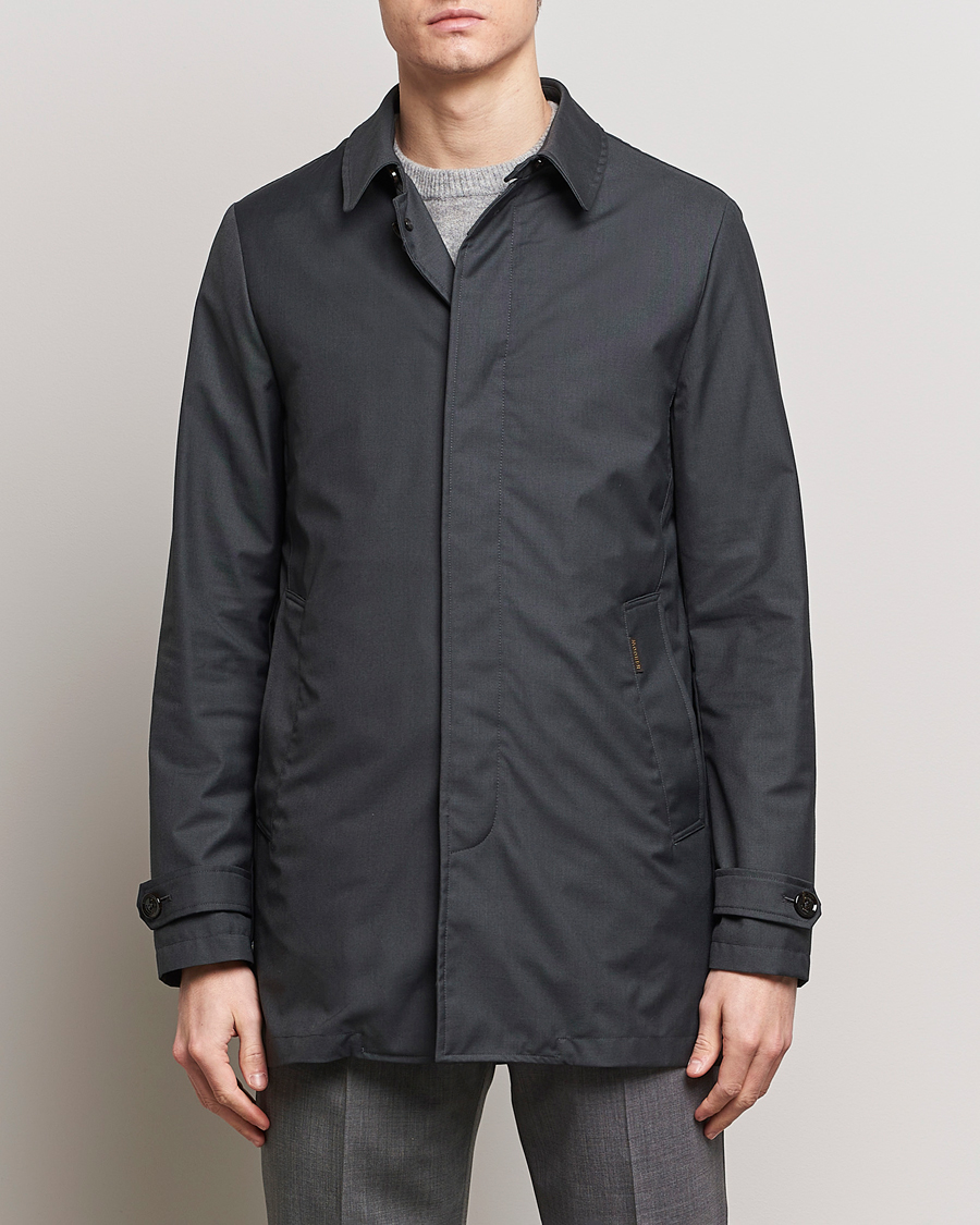 Homme | Soldes | MooRER | Waterproof Detachable Liner Tech Coat Dark Grey