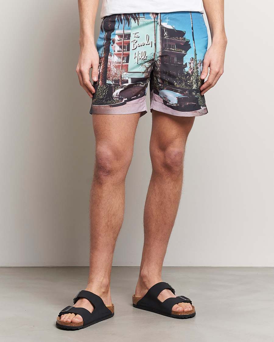 Homme | Maillots De Bain | Orlebar Brown | Bulldog Photographic Swimshorts Beverly Hills