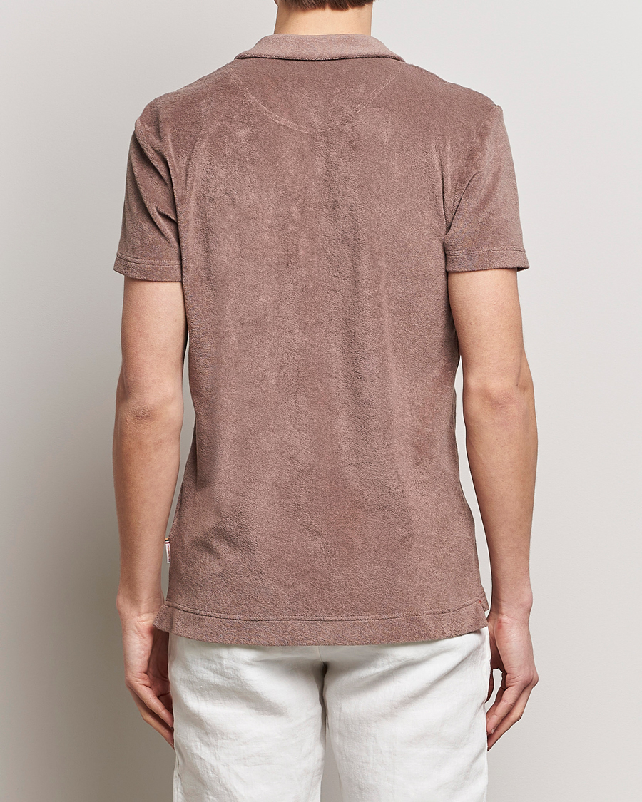 Homme | Polos | Orlebar Brown | Terry Polo Plum Wine