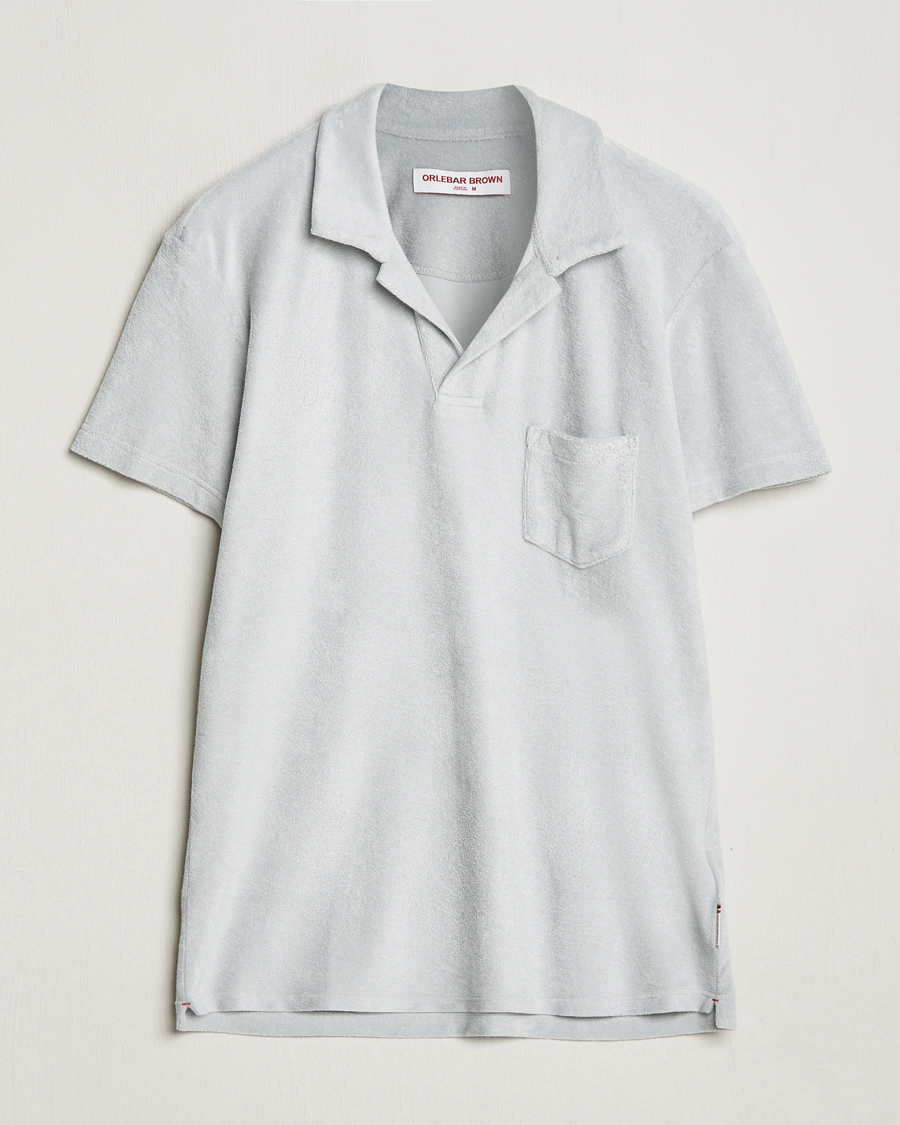 Homme | Polos | Orlebar Brown | Terry Polo White Jade