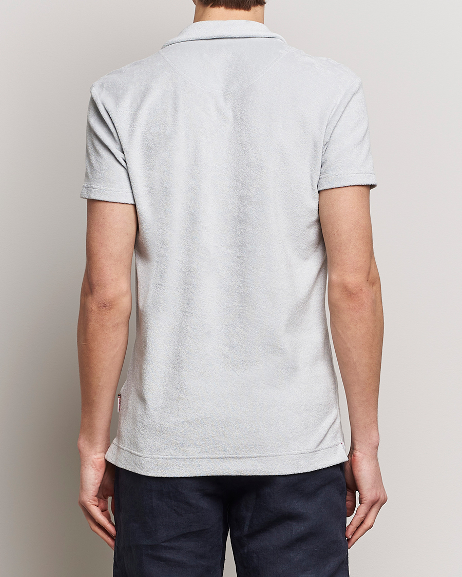 Homme | Polos | Orlebar Brown | Terry Polo White Jade