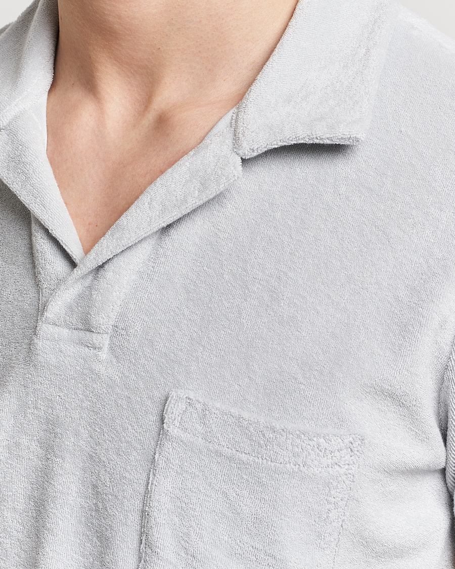 Homme | Polos | Orlebar Brown | Terry Polo White Jade