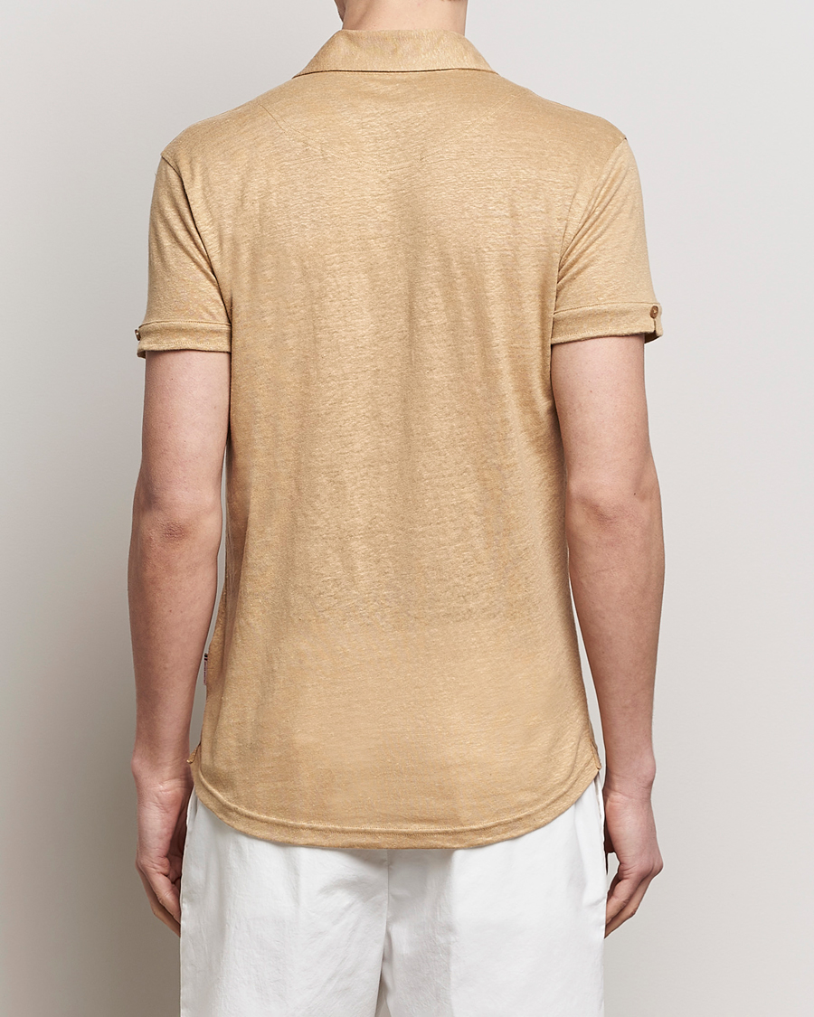 Homme | Polos | Orlebar Brown | Sebastian Linen Polo Biscuit