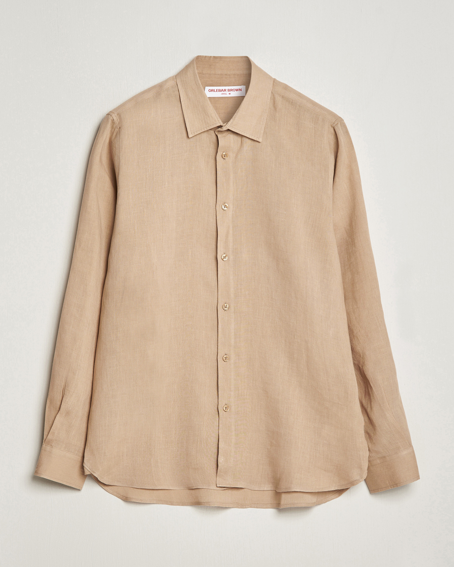 Homme | Chemises | Orlebar Brown | Justin Linen Shirt Biscuit