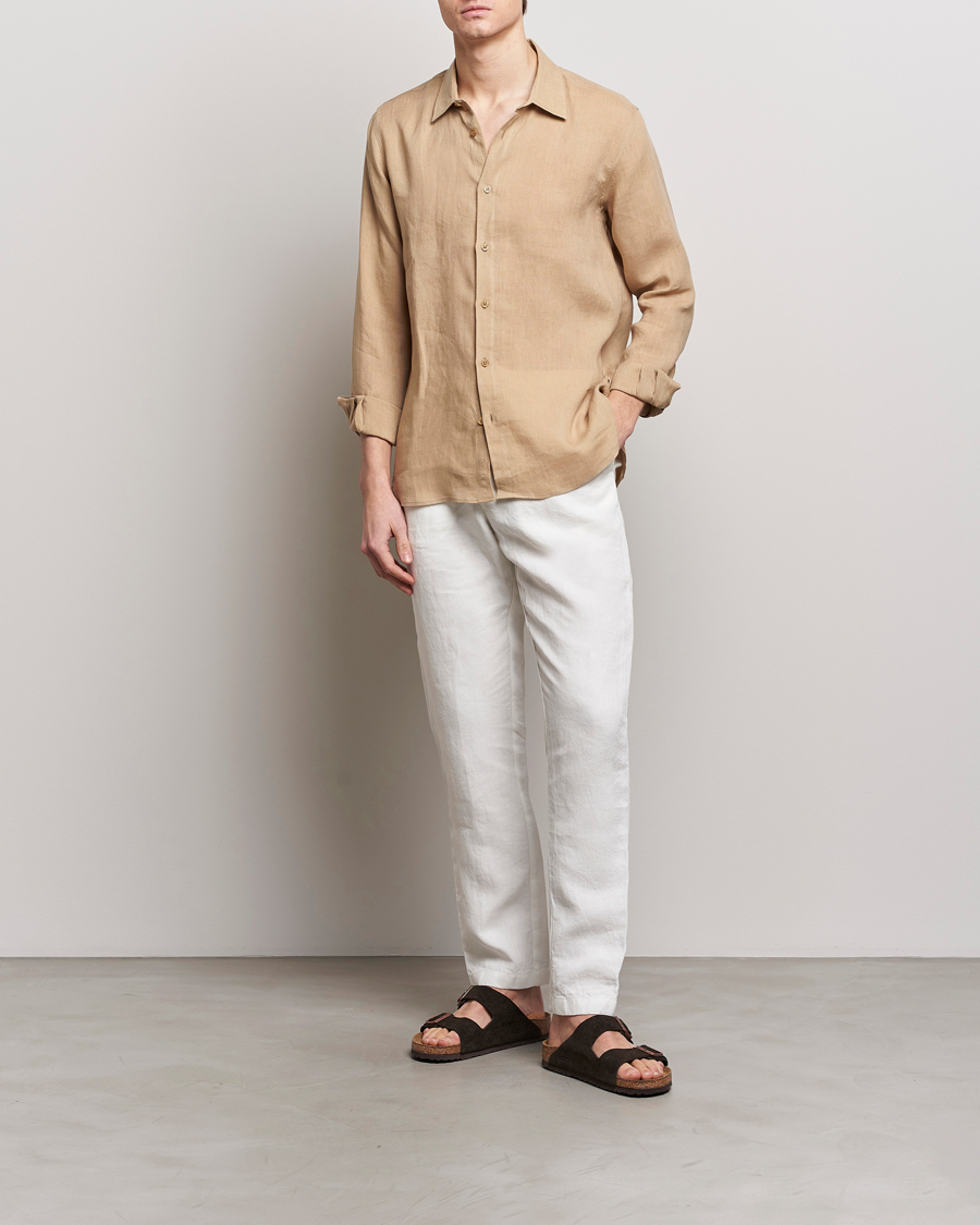 Homme | Chemises | Orlebar Brown | Justin Linen Shirt Biscuit