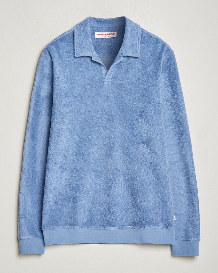 Homme | Pulls Et Tricots | Orlebar Brown | Santino Organic Cotton Terry Polo Springfield Blue