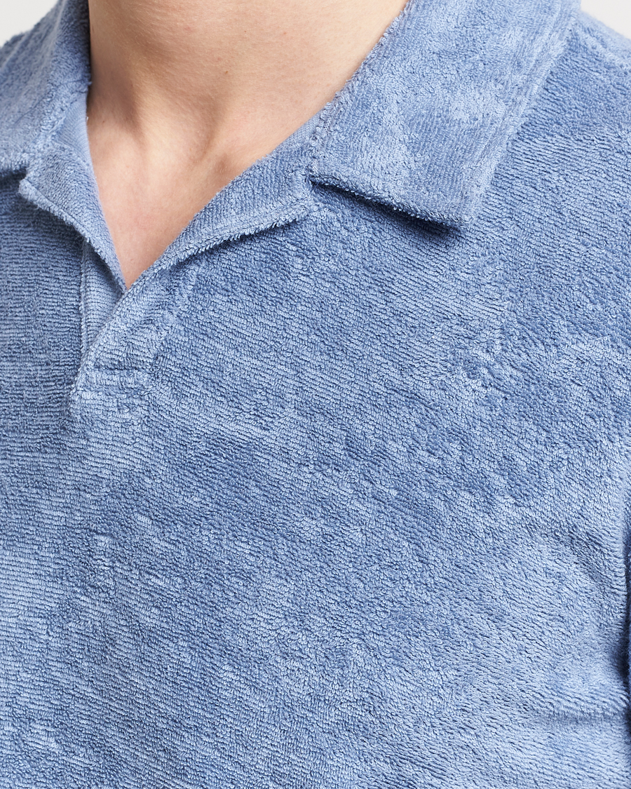 Homme | Pulls Et Tricots | Orlebar Brown | Santino Organic Cotton Terry Polo Springfield Blue