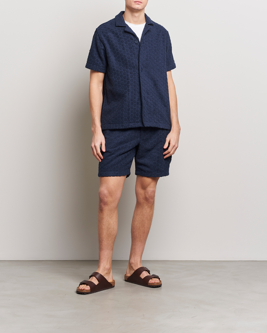 Homme | Shorts | Orlebar Brown | Trevorne Atom Towelling Shorts Night Iris