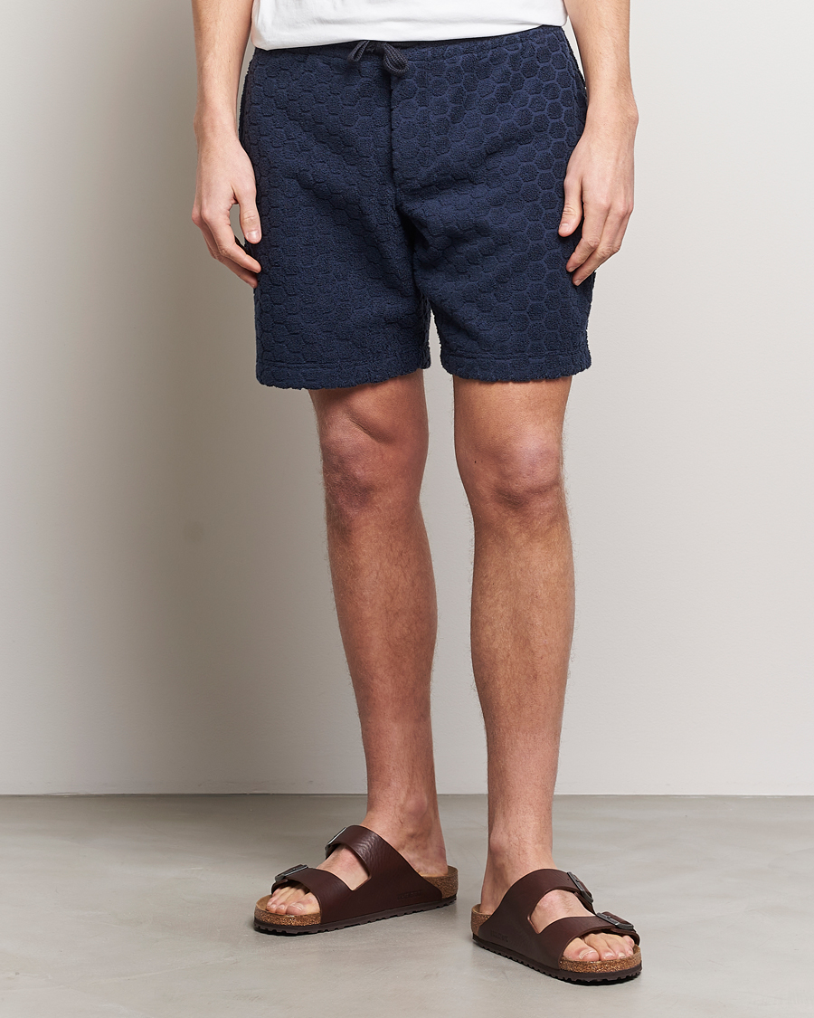 Homme | Shorts | Orlebar Brown | Trevorne Atom Towelling Shorts Night Iris