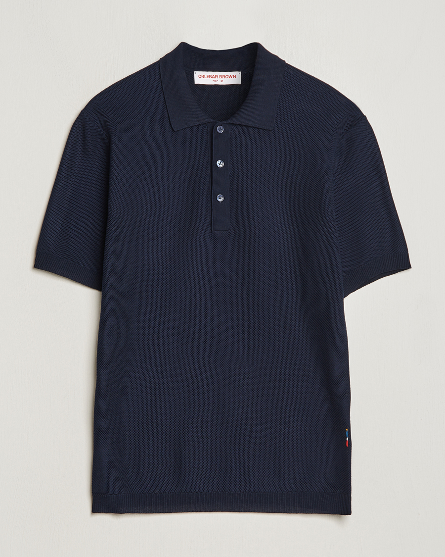 Homme | Polos | Orlebar Brown | Maranon Knitted Polo Night Iris