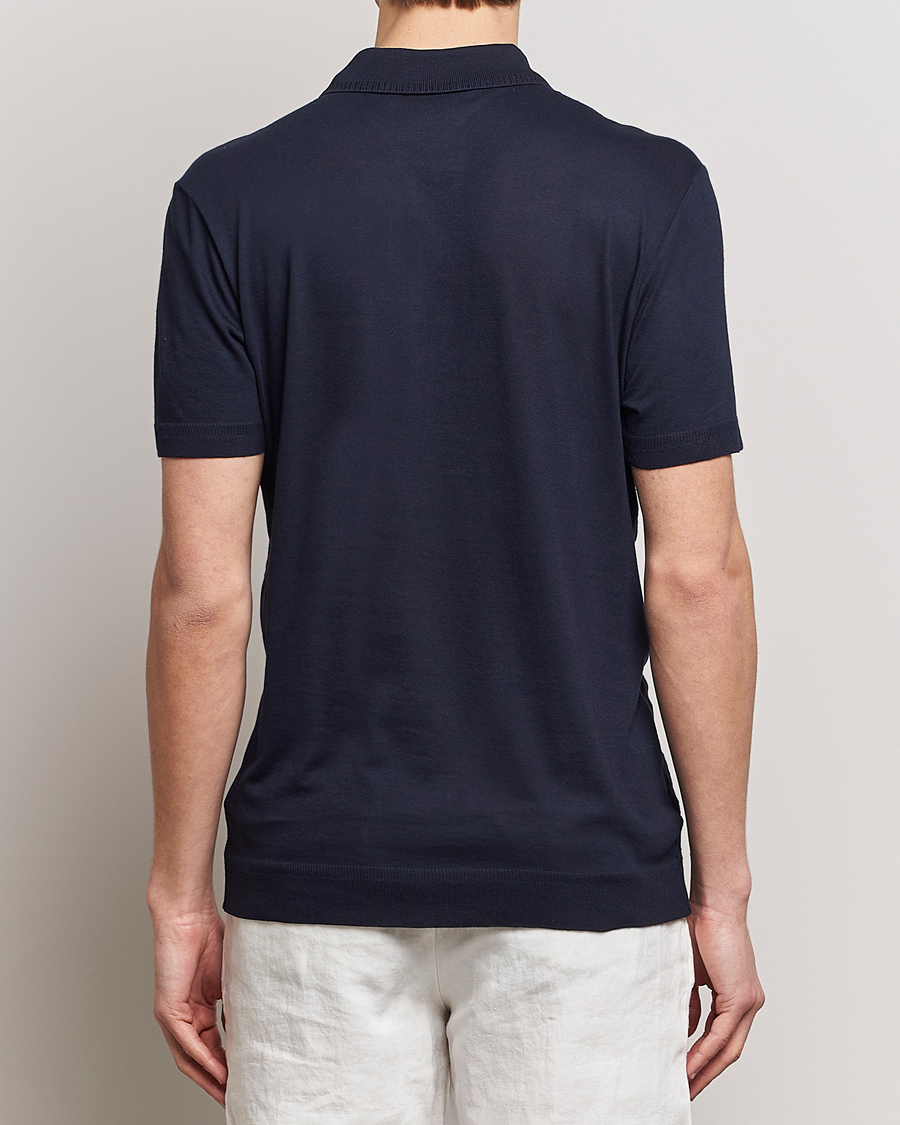 Homme | Polos | Orlebar Brown | Jarrett Jaquard Knitted Ribb Polo Night Iris