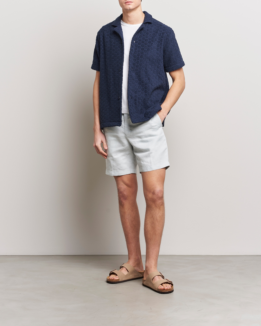 Homme | Shorts | Orlebar Brown | Cornell Linen Shorts White Jade
