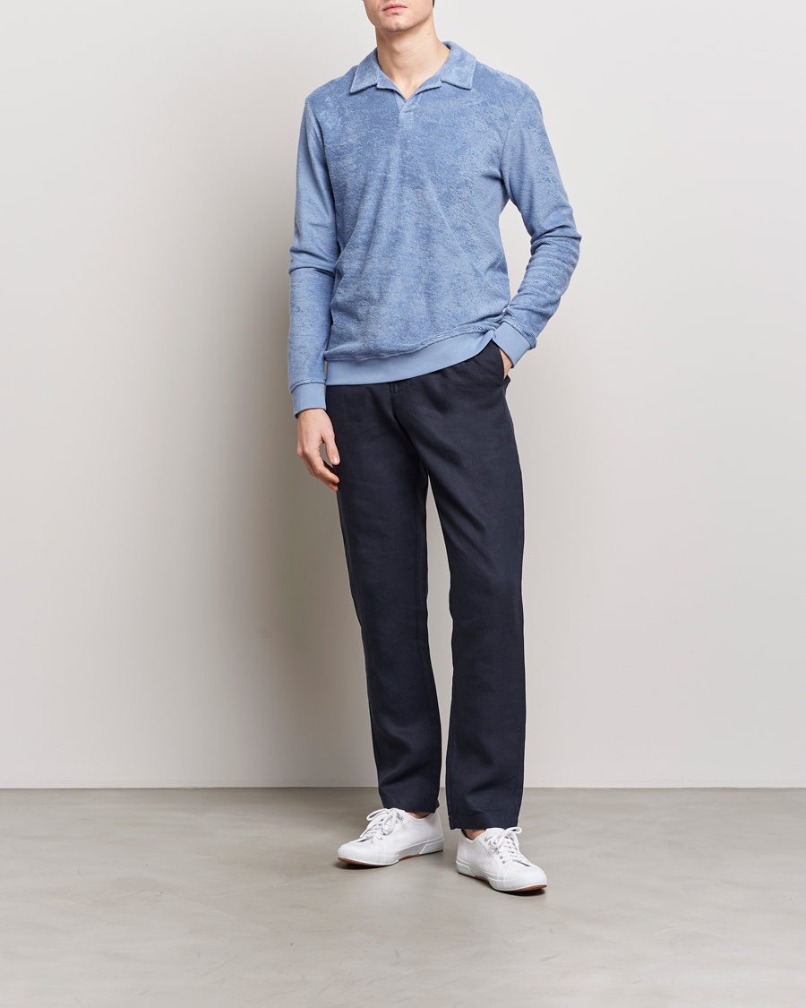 Homme | Pantalons | Orlebar Brown | Cornell Linen Trousers Night Iris