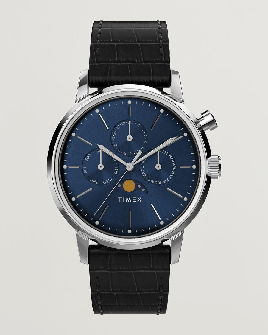 Homme | Timex Marlin Moon Phase Quartz 40mm Blue Dial | Timex | Marlin Moon Phase Quartz 40mm Blue Dial
