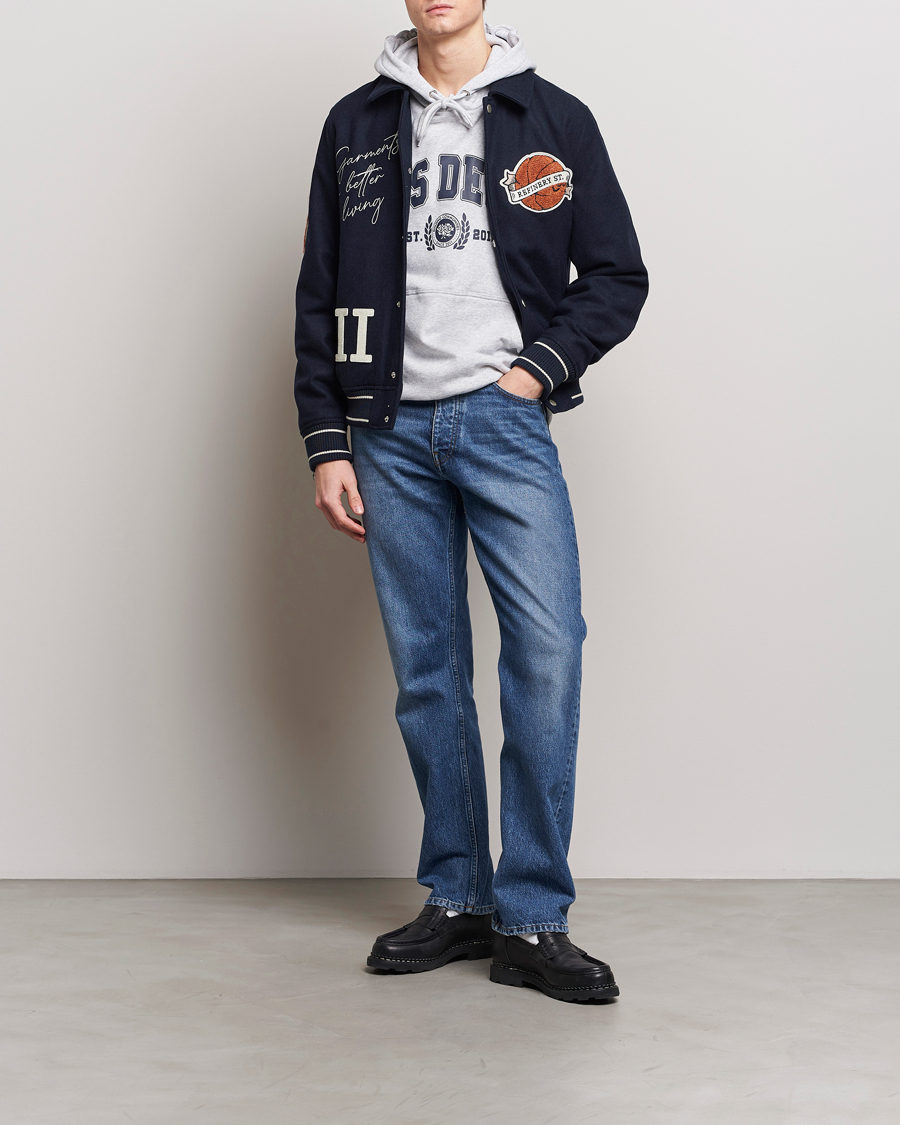 Homme | Manteaux Et Vestes | LES DEUX | Varsity Wool Jacket Dark Navy