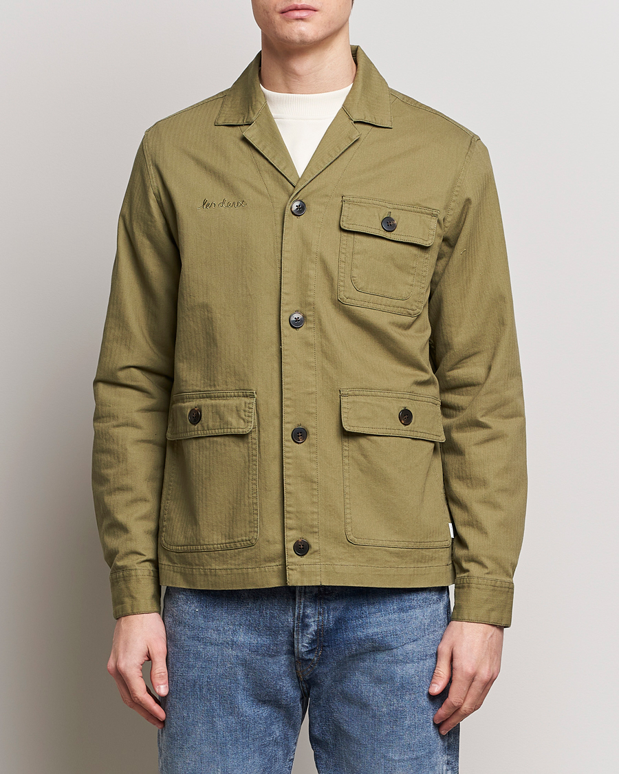 Homme | Chemises | LES DEUX | Lester Fatigue Shirt Surplus Green