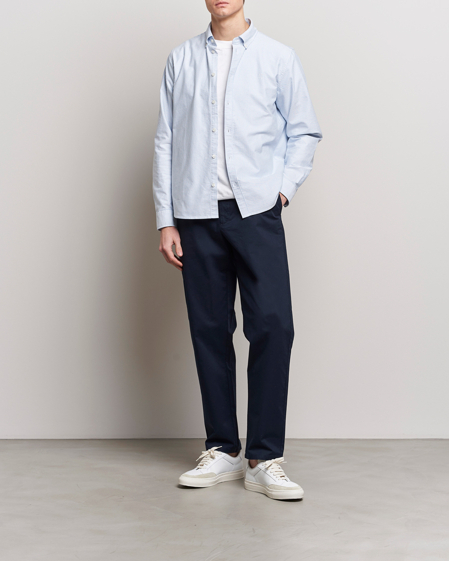 Homme | Chemises | LES DEUX | Kristian Oxford Shirt Light Blue/White