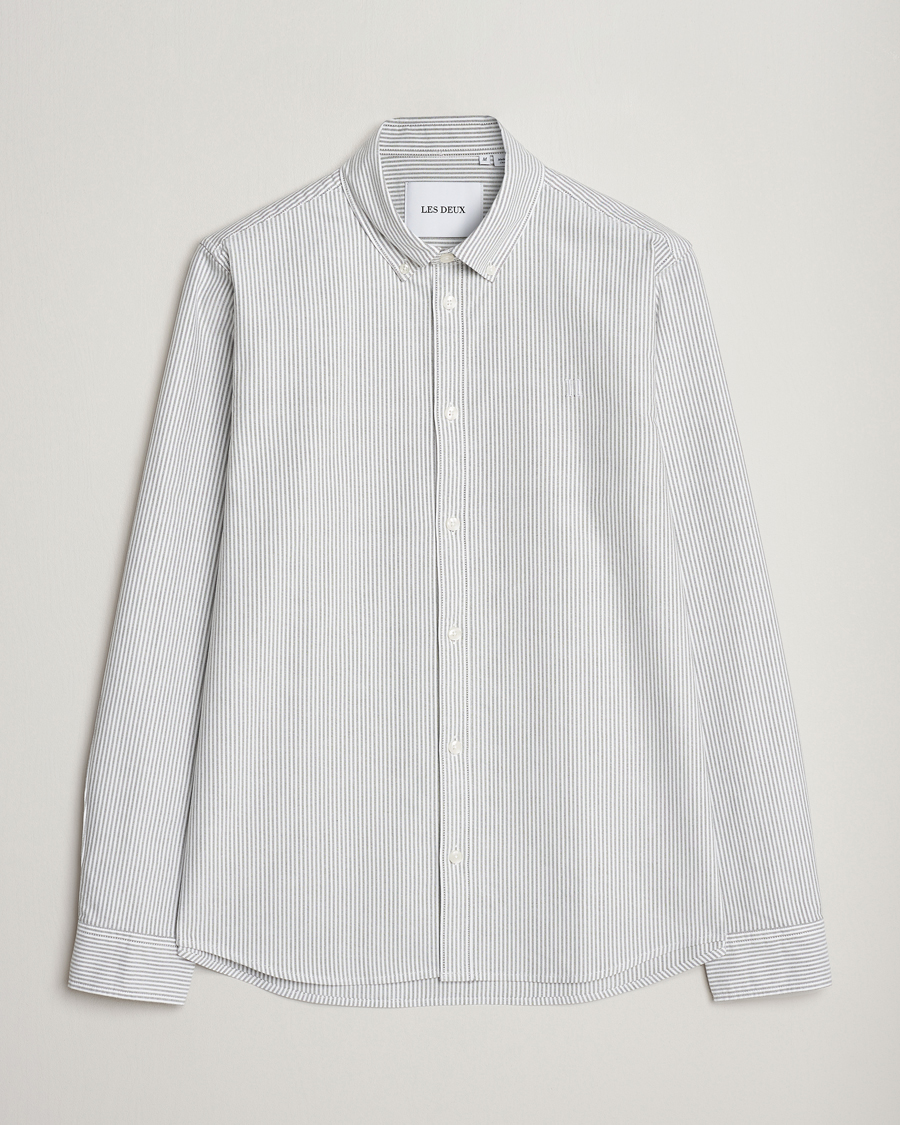 Homme | Chemises | LES DEUX | Kristian Oxford Shirt Green/White