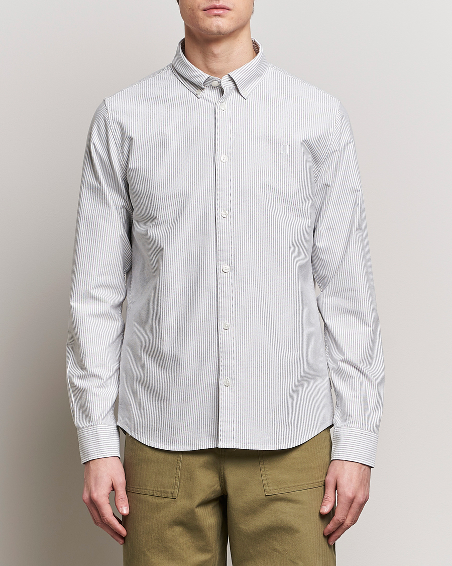 Homme | Vêtements | LES DEUX | Kristian Oxford Shirt Green/White