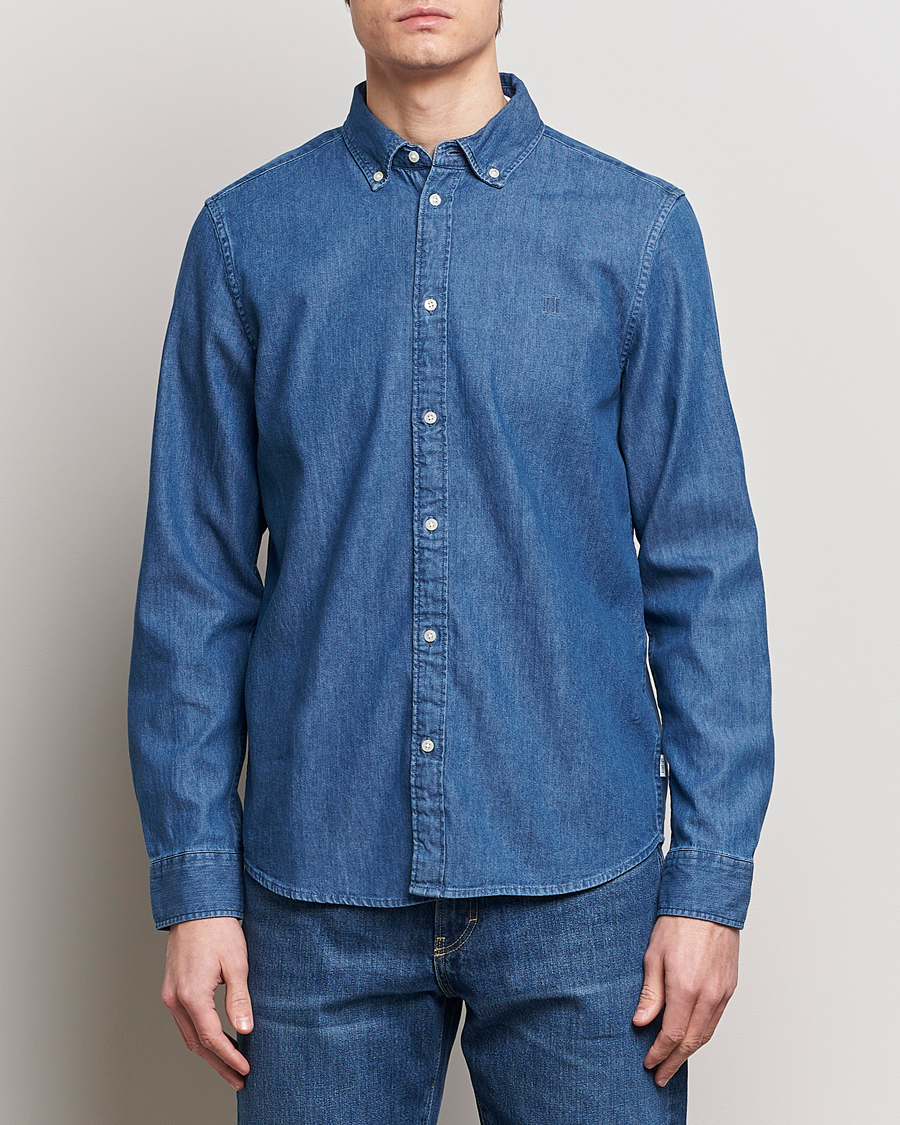 Homme | Chemises En Denim | LES DEUX | Kristian Denim Shirt Medium Blue