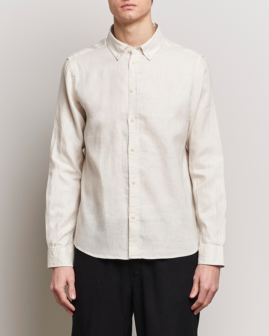 Homme | Chemises | LES DEUX | Kristian Linen Button Down Shirt Ivory