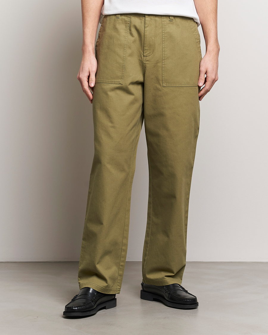 Homme | Pantalons Habillés | LES DEUX | Lester Fatigue Pants Surplus Green