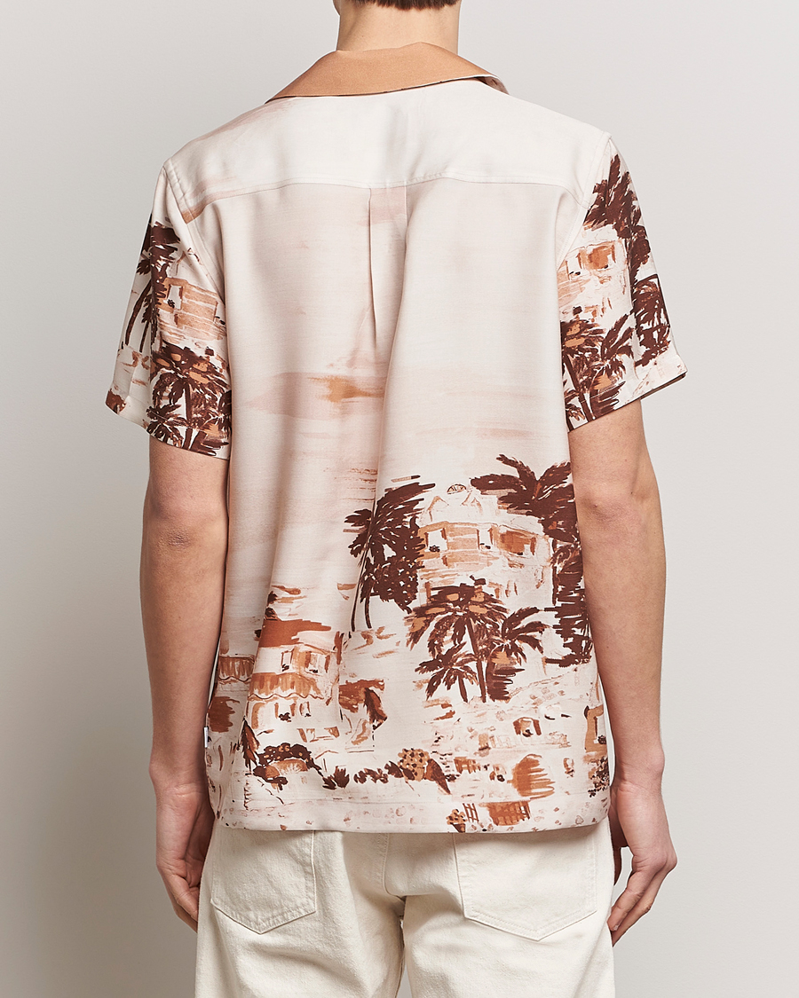 Homme | Chemises | LES DEUX | Coastal Printed Short Sleeve Shirt Terracotta