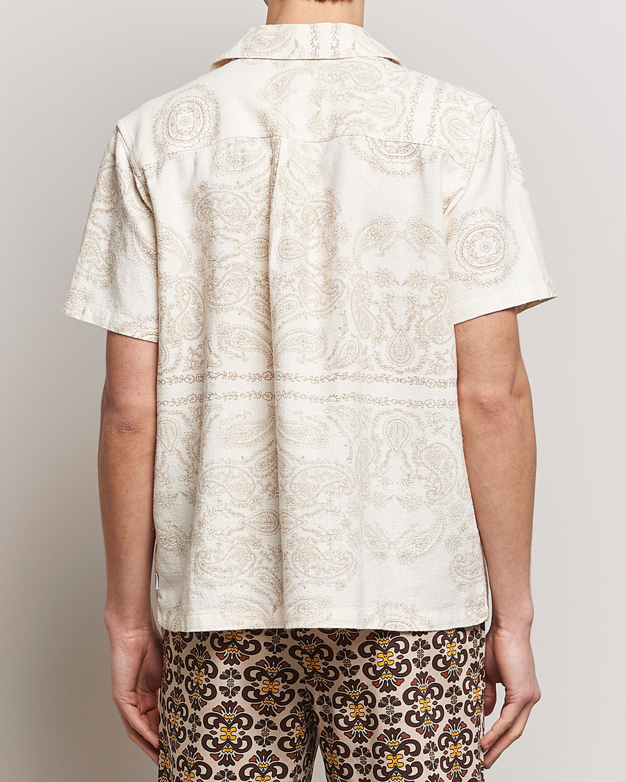 Homme | Chemises | LES DEUX | Lesley Paisley Short Sleeve Shirt Light Ivory