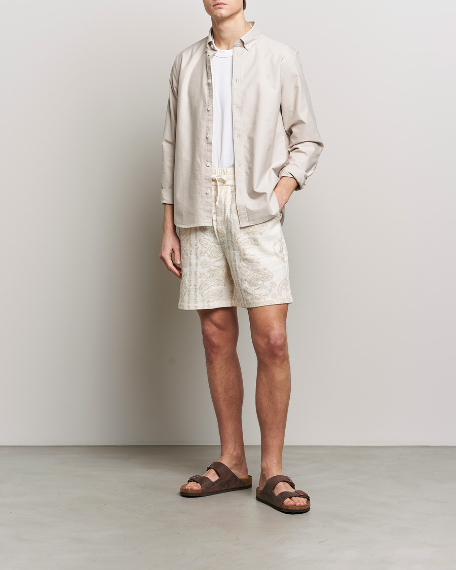 Homme | Shorts | LES DEUX | Lesley Paisley Shorts Light Ivory