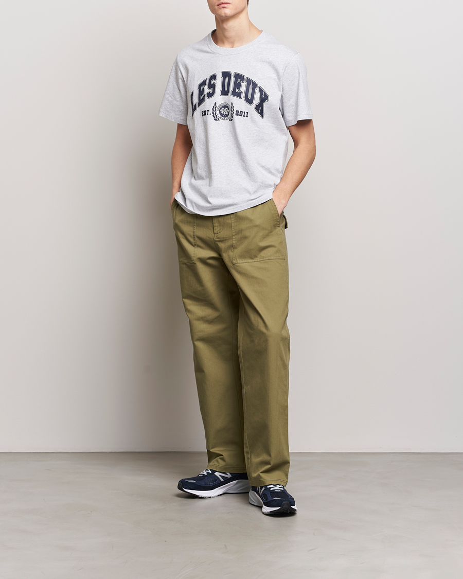 Homme | T-shirts | LES DEUX | University T-Shirt Snow Melange