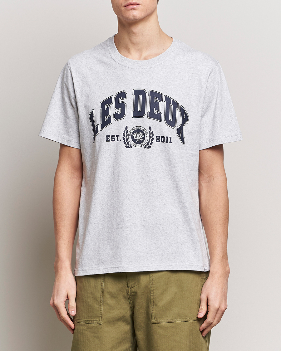 Homme | T-shirts | LES DEUX | University T-Shirt Snow Melange