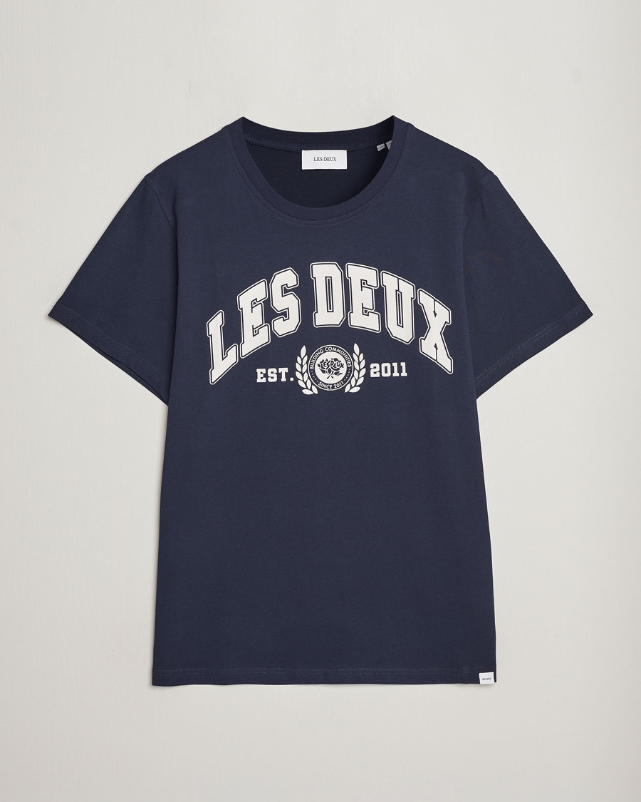 Homme | T-shirts | LES DEUX | University T-Shirt Dark Navy